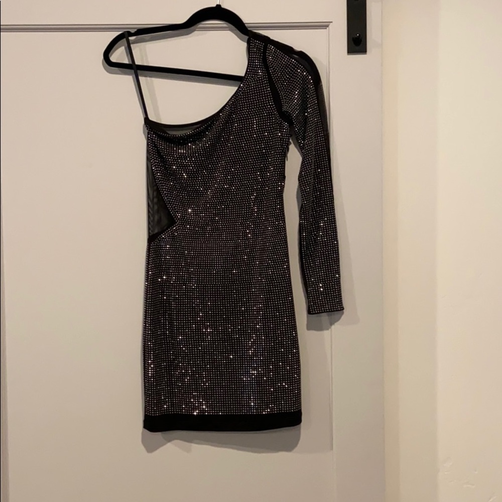 One Shoulder Studded Dress